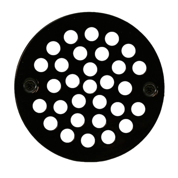 Black 4-1/4in. Round Stamped Strainer